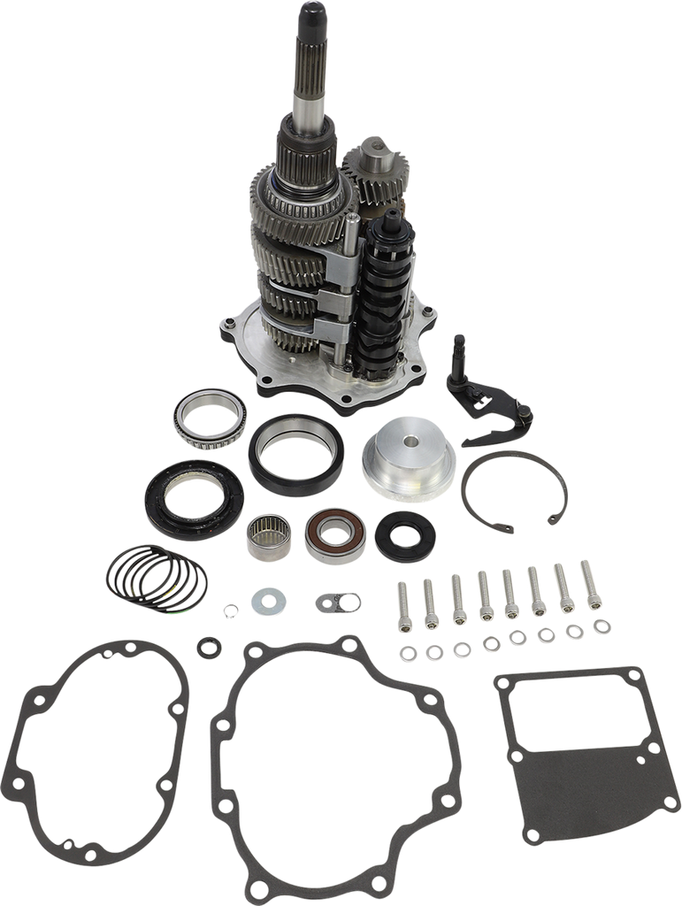 BAKER DRIVETRAIN DD7-M802 7-Speed Gear Set for Harley-Davidson with Polished Aluminum Door