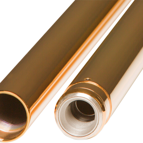 CUSTOM CYCLE ENGINEERING Inverted Fork Tubes - Gold - 43 mm - +4