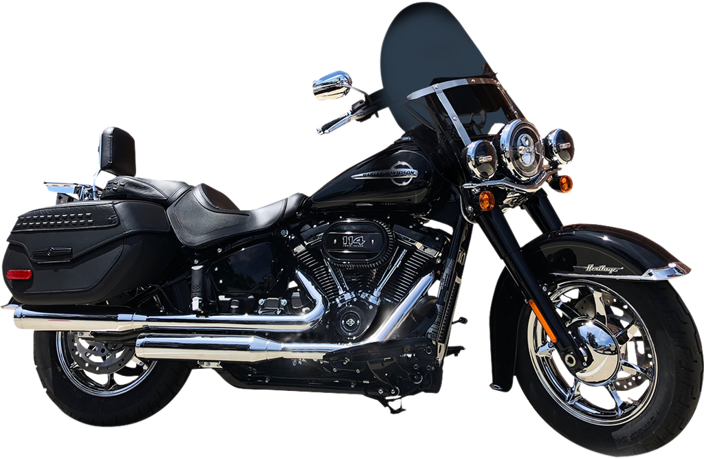 Klock Werks Billboard Flare Windshield, Dark Smoke for 2018-2025 Harley-Davidson Baggers, KWW-02-0601