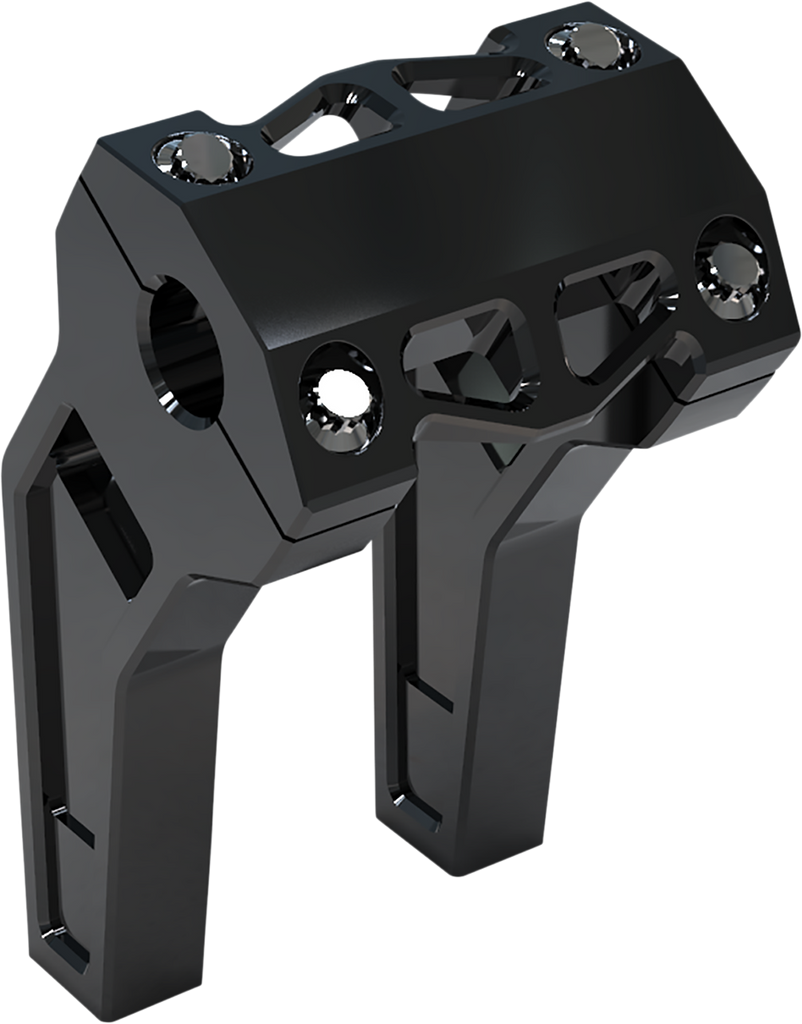 LA Choppers 6-Inch Pullback Handlebar Risers for Harley Bikes - Black ...
