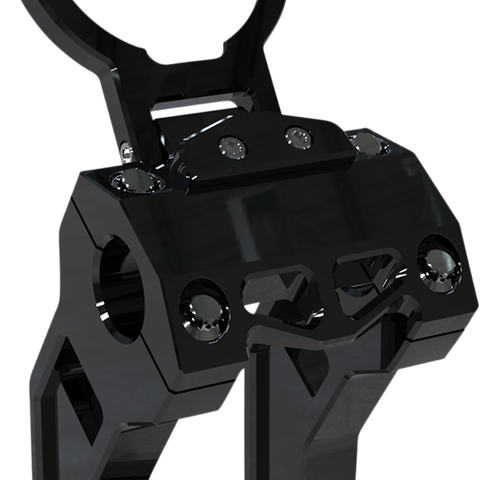 LA Choppers LA-7397-01B Single Gauge Mount for Dyna and Sportster - Black