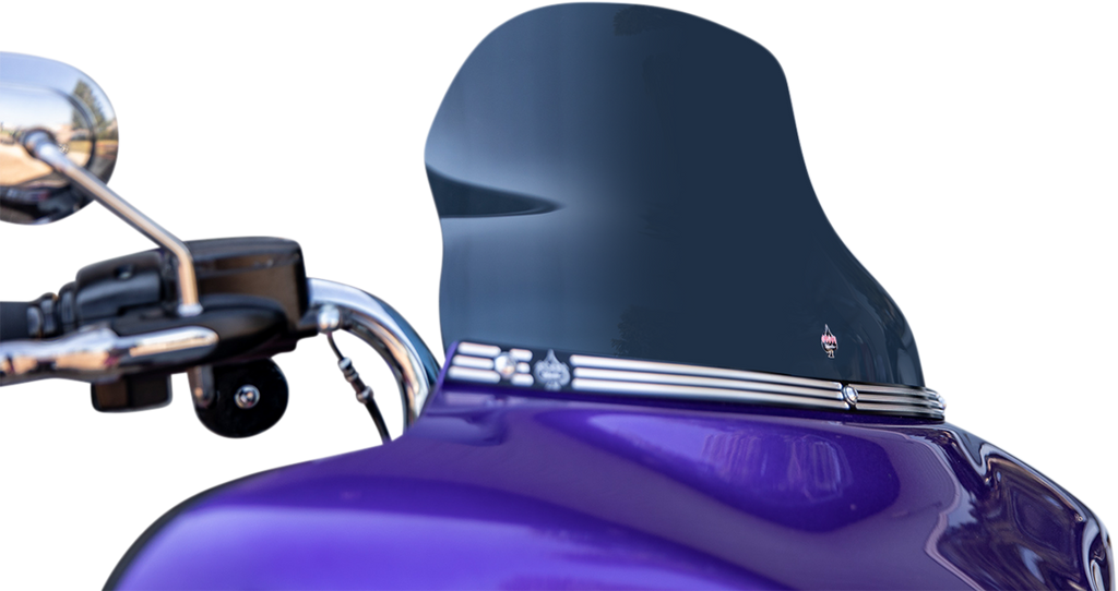 Klock Werks Flare Dark Smoke Windshield for 1996-2013 FLH, KWW-01-0619-DS