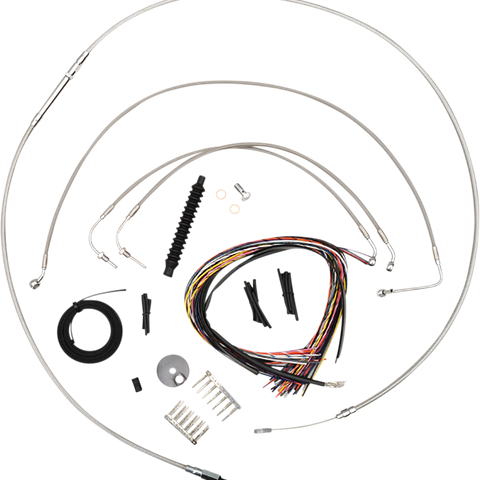 LA CHOPPERS Handlebar Cable/Brake Line Kit - Quick Connect - Complete - 12