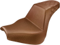 SADDLEMEN Step-Up Seat - Rear Lattice Stitch - Brown - FXBR/S '18-'20 818-31-173BR