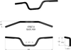 KHROME WERKS Street-X Handlebars - High Bend, Black - Part #300903