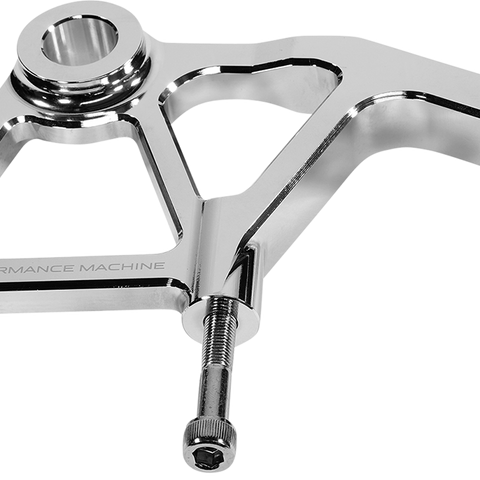 PERFORMANCE MACHINE (PM) Rear Radial Mount Caliper Bracket - Chrome 00231828AGNMACH - Team Dream Rides
