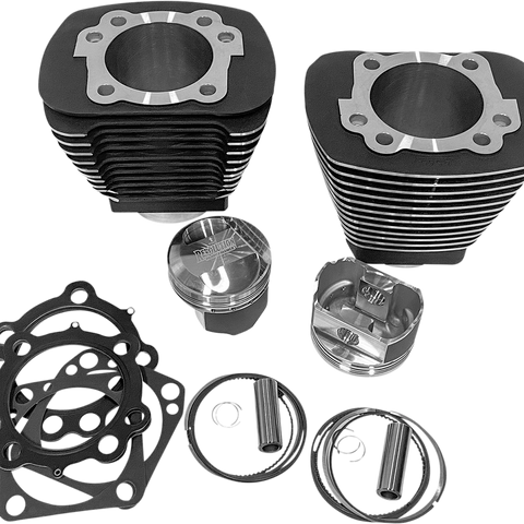 Revolution Performance LLC 85-inch Big Bore Cylinder Kit with Black Finish and Highlighted Fins – Evolution Big Twin RP201-204W