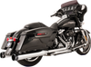 S&S CYCLE El Dorado Dual Exhaust System - Chrome with Black Thruster Finish, Part 550-0699C