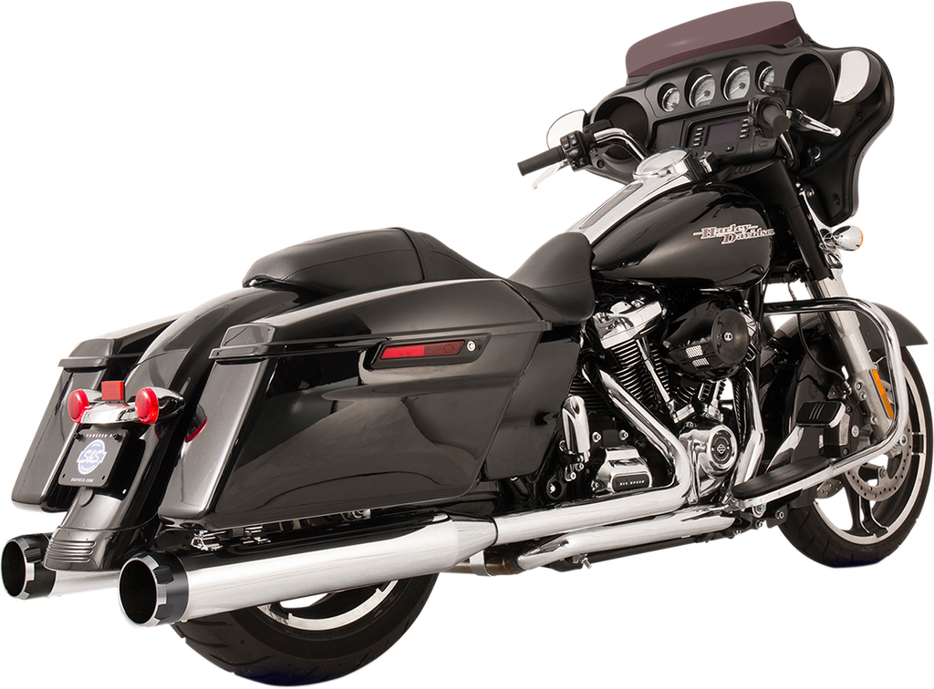 S&S CYCLE El Dorado Dual Exhaust System - Chrome with Black Thruster Finish, Part 550-0699C