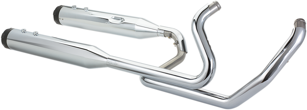 S&S CYCLE El Dorado Dual Exhaust System - Chrome with Black Thruster Finish, Part 550-0699C