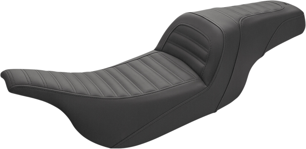 SADDLEMEN Slim Roll & Pleat Seat - Black (Part Number 897-07-161)