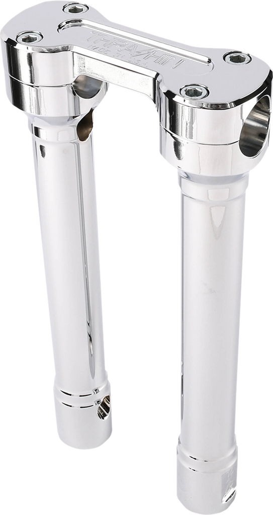 THRASHIN SUPPLY CO. Hole Shot Risers - 10 Inch Chrome Handlebar Risers TSC-1010-3