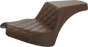 SADDLEMEN Step-Up Seat - Front Lattice/Rear Smooth - Brown - Chief I21-04-172BR - Team Dream Rides