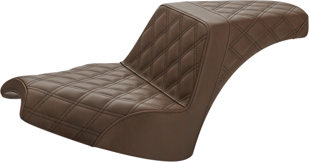 SADDLEMEN Step-Up Seat - Full Lattice Stitch - Brown - Chief I21-04-175BR