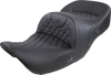 SADDLEMEN Roadsofa* Seat - Without Backrest - Full Lattice Stitch - Black - Heated - GL H01-07-182HCT - Team Dream Rides