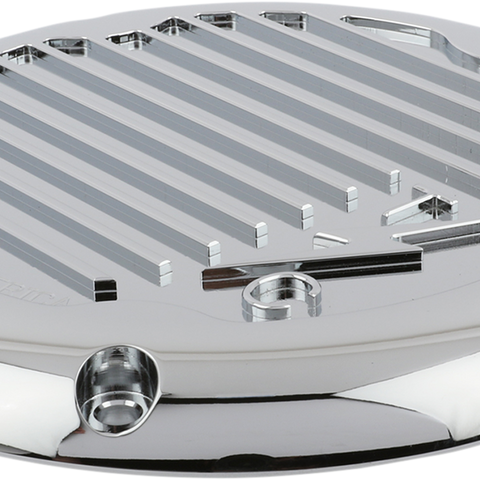 THRASHIN SUPPLY CO. Derby Cover - Finned Chrome for M8 - TSC-3017-3