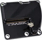 TRASK CheckM8™ Vented Transmission Top Cover - Black (Part Number TM-2041BK) for Harley M8 Engines