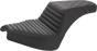 SADDLEMEN Step-Up Seat - Front Tuck-n'-Roll/Rear Lattice - Black - Chief I21-04-176 - Team Dream Rides