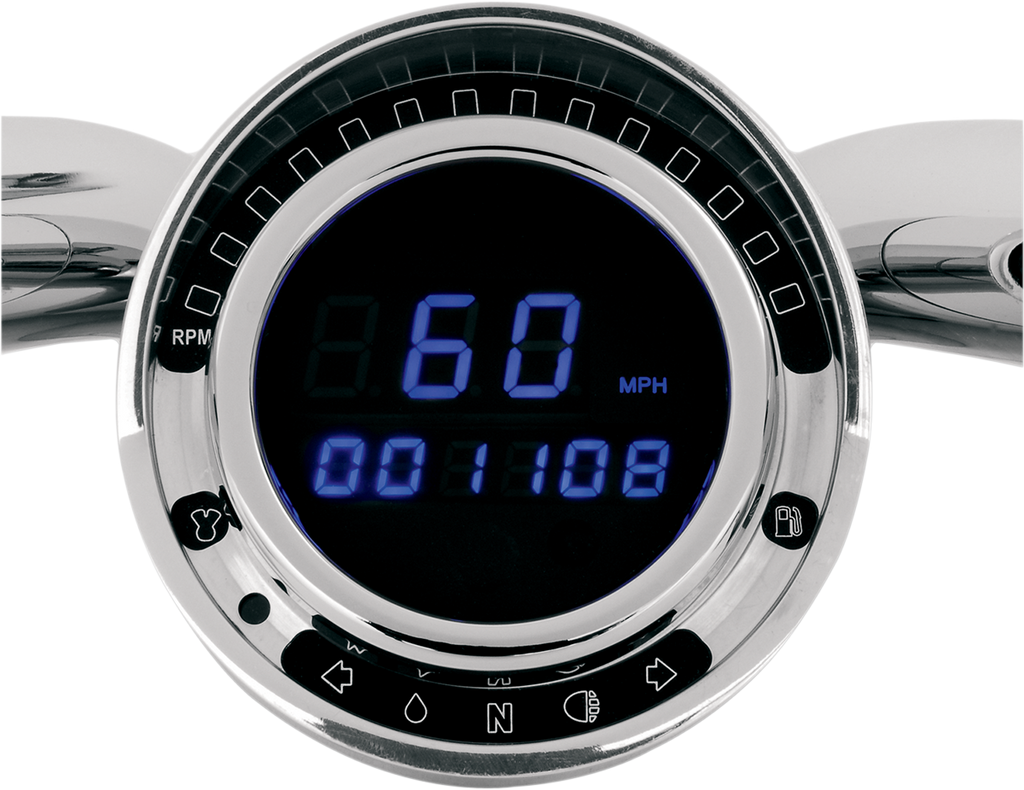 Dakota Digital Big Dog BD-140 Digital Speedometer with Blue LED Display