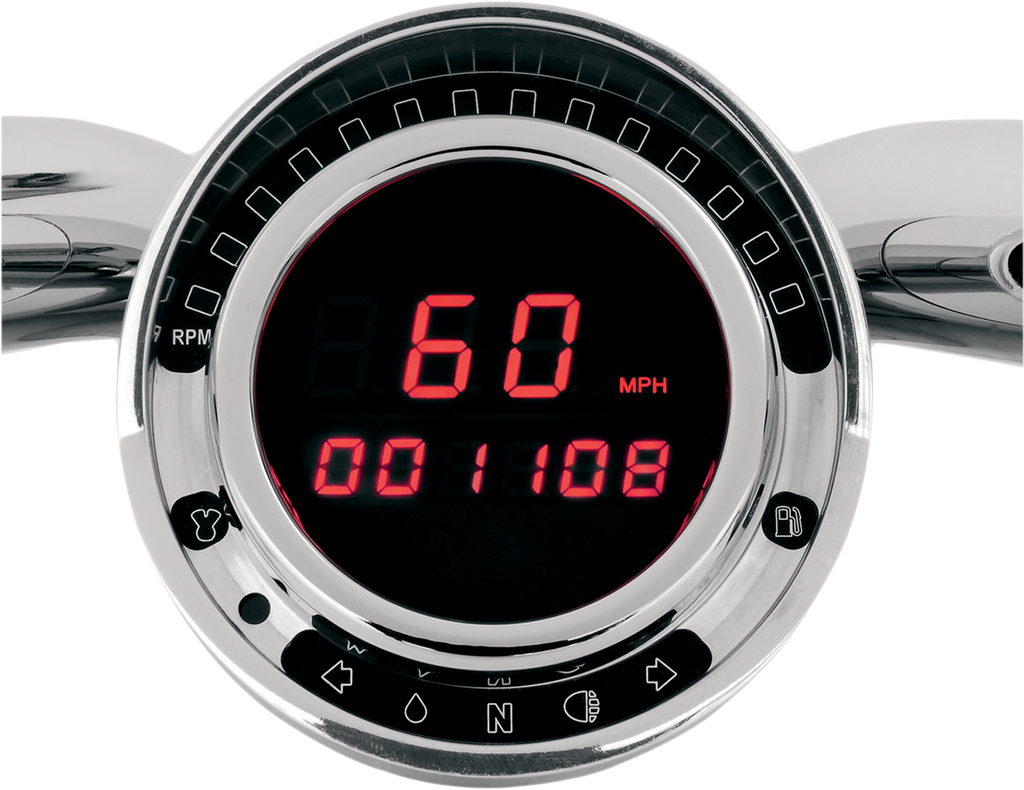 Dakota Digital Big Dog BD-140-R Digital Speedometer with Red LED Display