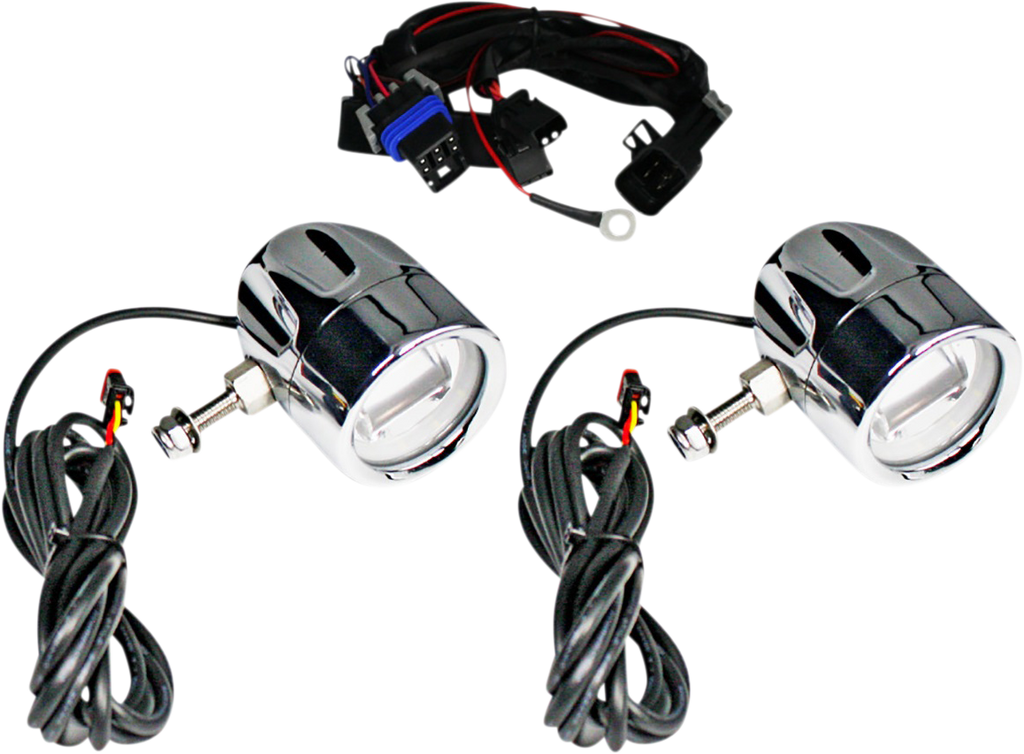 CUSTOM DYNAMICS Chrome PB-FOG-CHAL-C Fog Light with Cree LEDs and Halo