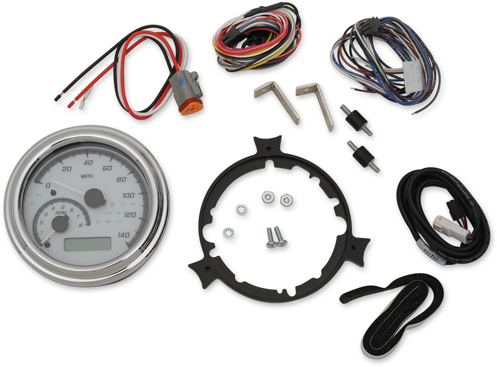 Dakota Digital MVX Series Analog Gauge System - White, Gray, and Chrome MVX-2002-WG-C