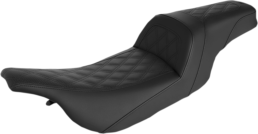 SADDLEMEN Slim Seat Black with Lattice Stitch for '99-'07 FLHT/FLTR – Part 897-07-162