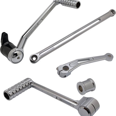 Arlen Ness SpeedLiner Foot Control Kit with Toe Shifter - Solo Chrome Part 420-105