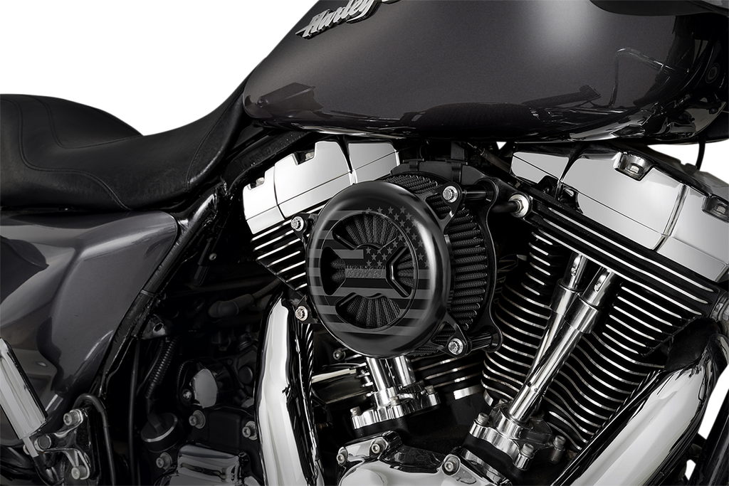 Vance & Hines VO2 X Air Intake Kit - Black Wrinkle for Harley Touring and Softail Models (Part #42365)