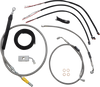 LA CHOPPERS Handlebar Cable/Brake Line Kit - Quick Connect - Complete - 15" - 17" Handlebars - Stainless LA-8155KT2-16 - Team Dream Rides