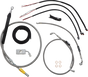 LA CHOPPERS Handlebar Cable/Brake Line Kit - Quick Connect - Complete - 15" - 17" Handlebars - Stainless LA-8155KT2-16 - Team Dream Rides