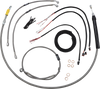 LA CHOPPERS Handlebar Cable/Brake Line Kit - Quick Connect - Complete - 12" - 14" Handlebars - Stainless LA-8157KT2-13 - Team Dream Rides
