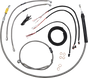 LA CHOPPERS Handlebar Cable/Brake Line Kit - Quick Connect - Complete - 12" - 14" Handlebars - Stainless LA-8157KT2-13 - Team Dream Rides