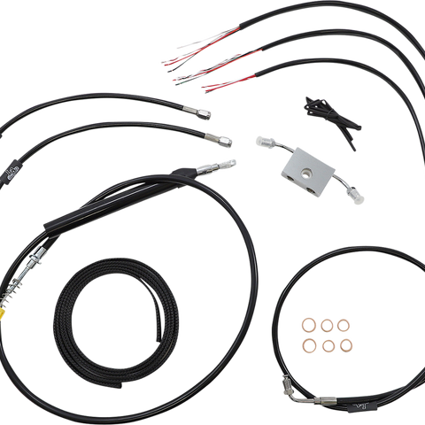 LA CHOPPERS Handlebar Cable/Brake Line Kit - Quick Connect - Complete - 15