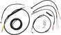 LA CHOPPERS Handlebar Cable/Brake Line Kit - Quick Connect - Complete - 15" - 17" Handlebars - Black LA-8155KT2-16B - Team Dream Rides