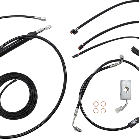 LA CHOPPERS Handlebar Cable/Brake Line Kit - Quick Connect - Complete - 15