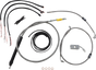 LA CHOPPERS Handlebar Cable/Brake Line Kit - Quick Connect - Complete - 18" - 20" Handlebars - Stainless LA-8155KT2-19 - Team Dream Rides