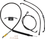 LA CHOPPERS Handlebar Cable/Brake Line Kit - Quick Connect - 12" - 14" Ape Hanger Handlebars - Midnight LA-8157KT-13M - Team Dream Rides