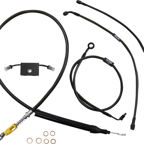 LA CHOPPERS Handlebar Cable/Brake Line Kit - Quick Connect - 12