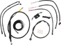 LA CHOPPERS Handlebar Cable/Brake Line Kit - Quick Connect - Complete - 12" - 14" Handlebars - Midnight LA-8157KT2-13M - Team Dream Rides