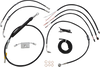 LA CHOPPERS Handlebar Cable/Brake Line Kit - Quick Connect - Complete - 12" - 14" Handlebars - Black LA-8157KT2-13B - Team Dream Rides