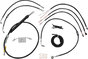 LA CHOPPERS Handlebar Cable/Brake Line Kit - Quick Connect - Complete - 12" - 14" Handlebars - Black LA-8157KT2-13B - Team Dream Rides