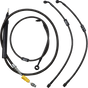 LA CHOPPERS Handlebar Cable/Brake Line Kit - Quick Connect - 15" - 17" Ape Hanger Handlebars - Midnight LA-8157KT-16M - Team Dream Rides