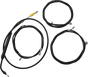 LA CHOPPERS Handlebar Cable/Brake Line Kit - 15" - 17" Ape Hanger Handlebars - Black Vinyl LA-8056KT-16B - Team Dream Rides