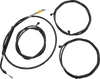 LA CHOPPERS Cable Kit - 18" - 20" Handlebars - ABS - Midnight LA-8056KT3-19M - Team Dream Rides