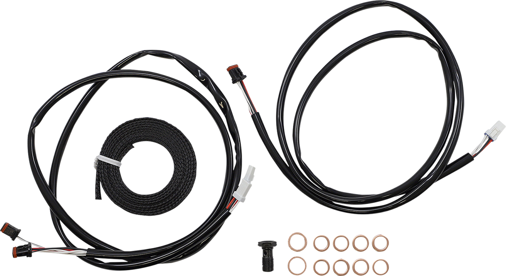 LA CHOPPERS Cable Kit - 18" - 20" Handlebars - ABS - Midnight LA-8056KT3-19M - Team Dream Rides