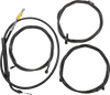LA CHOPPERS Handlebar Cable/Brake Line Kit - Complete - 12" - 14" Handlebars - Midnight LA-8056KT2-13M - Team Dream Rides