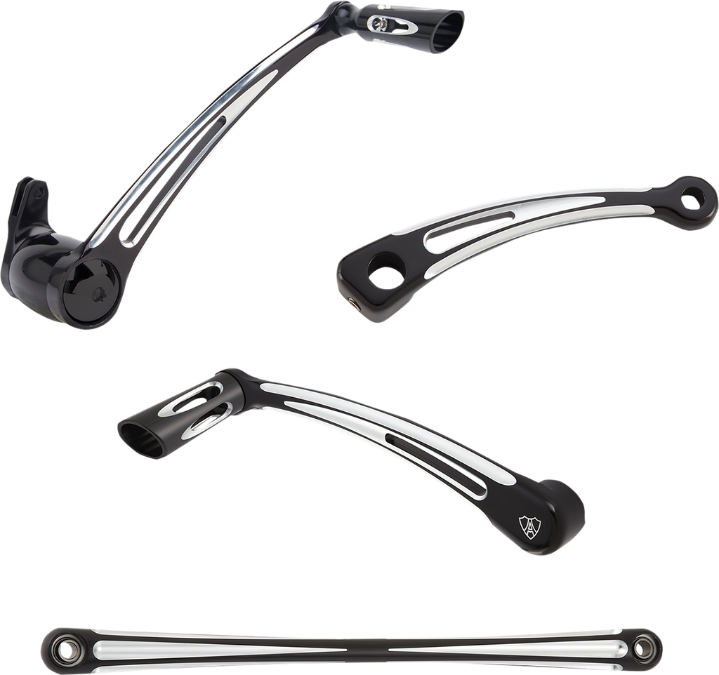 Arlen Ness Deep Cut Foot Control Kit with Toe Shifter - Black (Part #420-108)