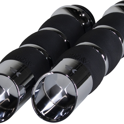 Khrome Werks Edge Grips with Air Cushion for 1-Inch Bars - Chrome (Part #500170)