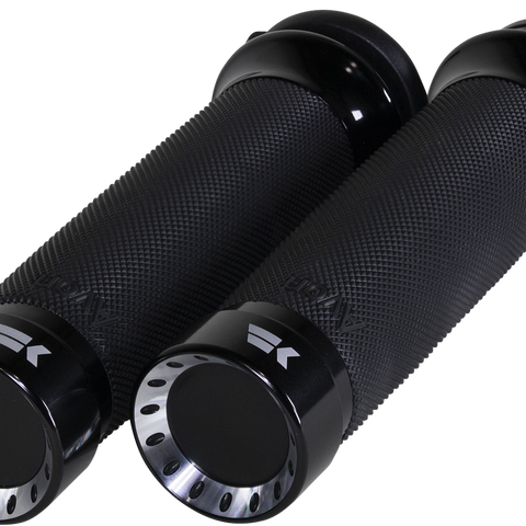 Khrome Werks Turbine Grips - Custom Contour with Cable - Black, Part 500220